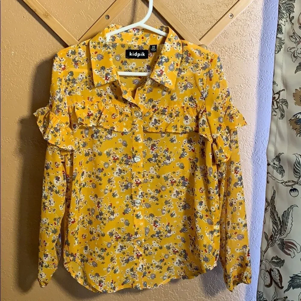 Kidpik Outfit Jean Jacket, Blouse, Dress Size 5/6